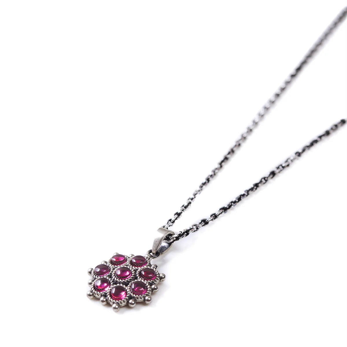 Adaa Pink Silver Chain Pendant by MOHA - Image 3