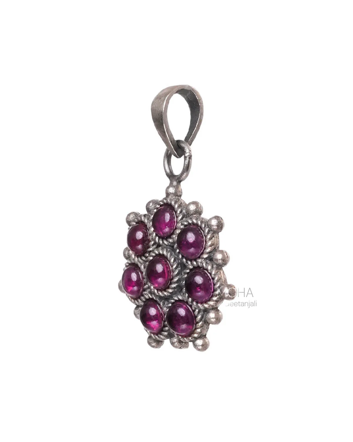 Adaa Pink Silver Pendant by MOHA (Only Pendant) - Image 4