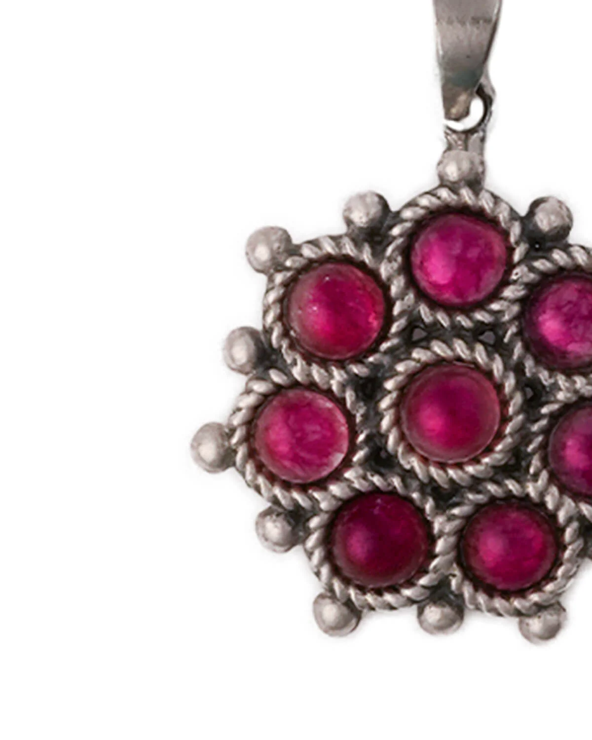 Adaa Pink Silver Pendant by MOHA (Only Pendant) - Image 5