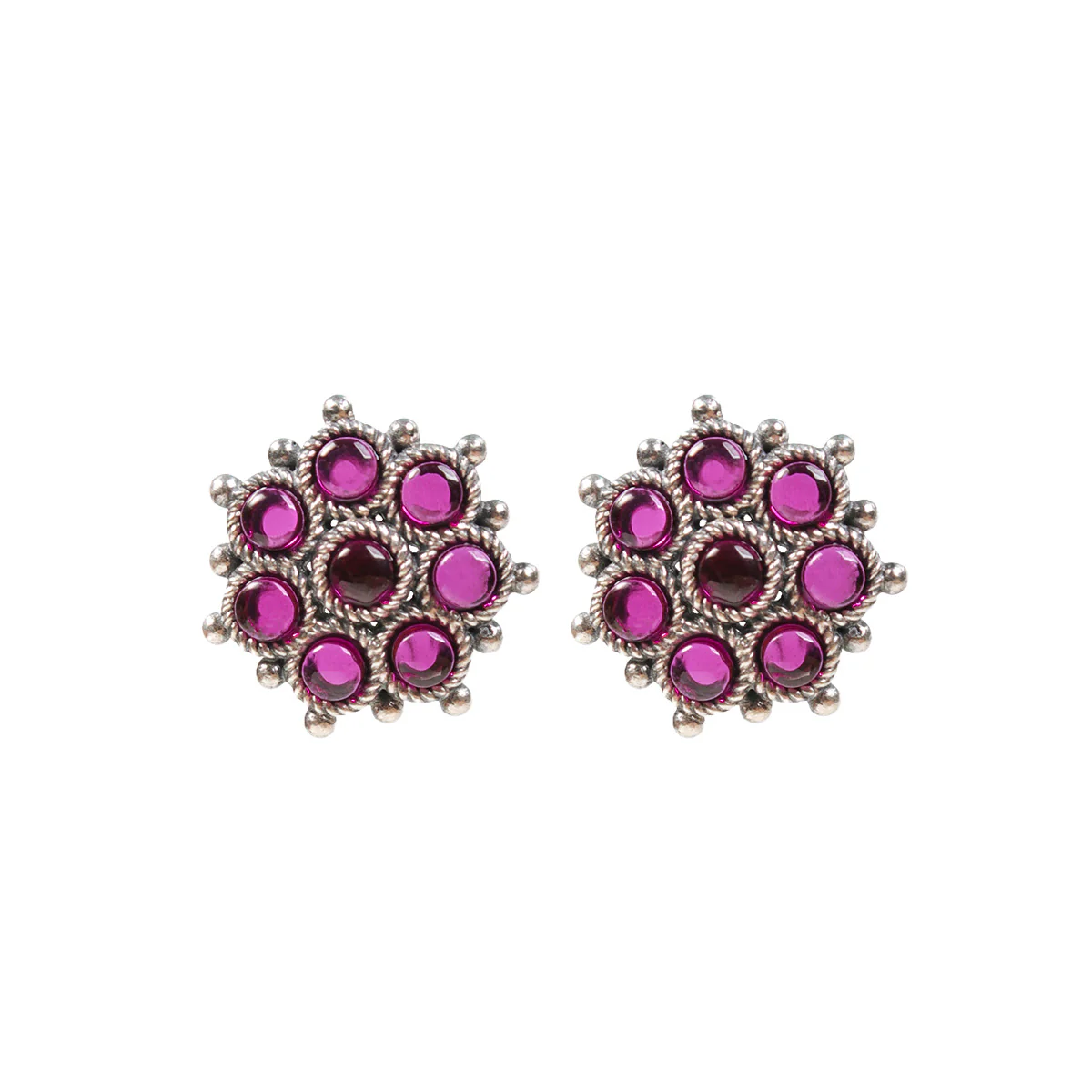 Adaa Pink Silver Toe Rings by MOHA - Image 4