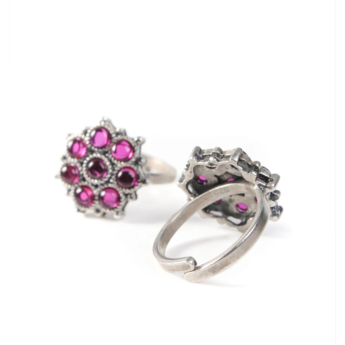 Adaa Pink Silver Toe Rings by MOHA - Image 8