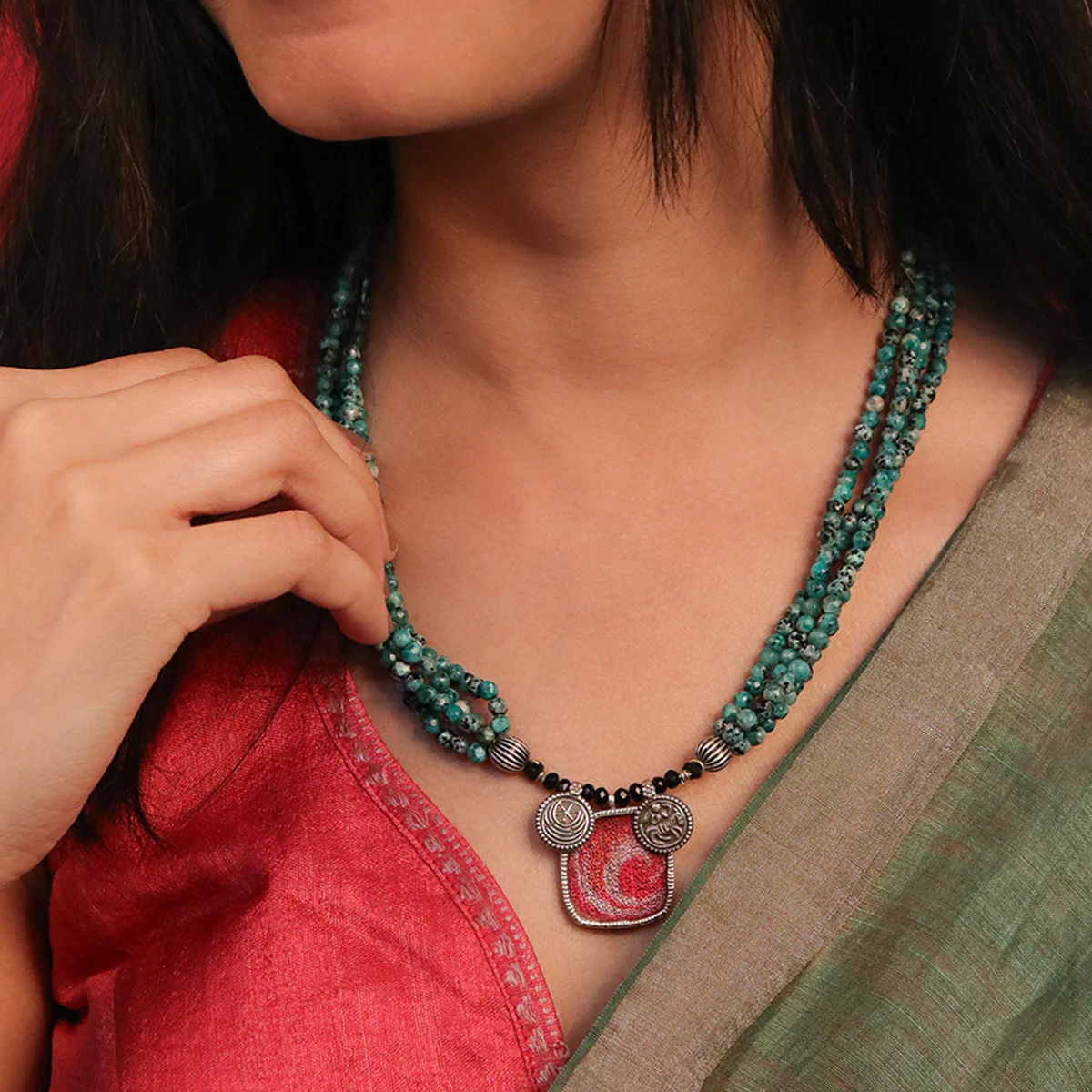 Ananta Silver Necklace by Moha - Image 5