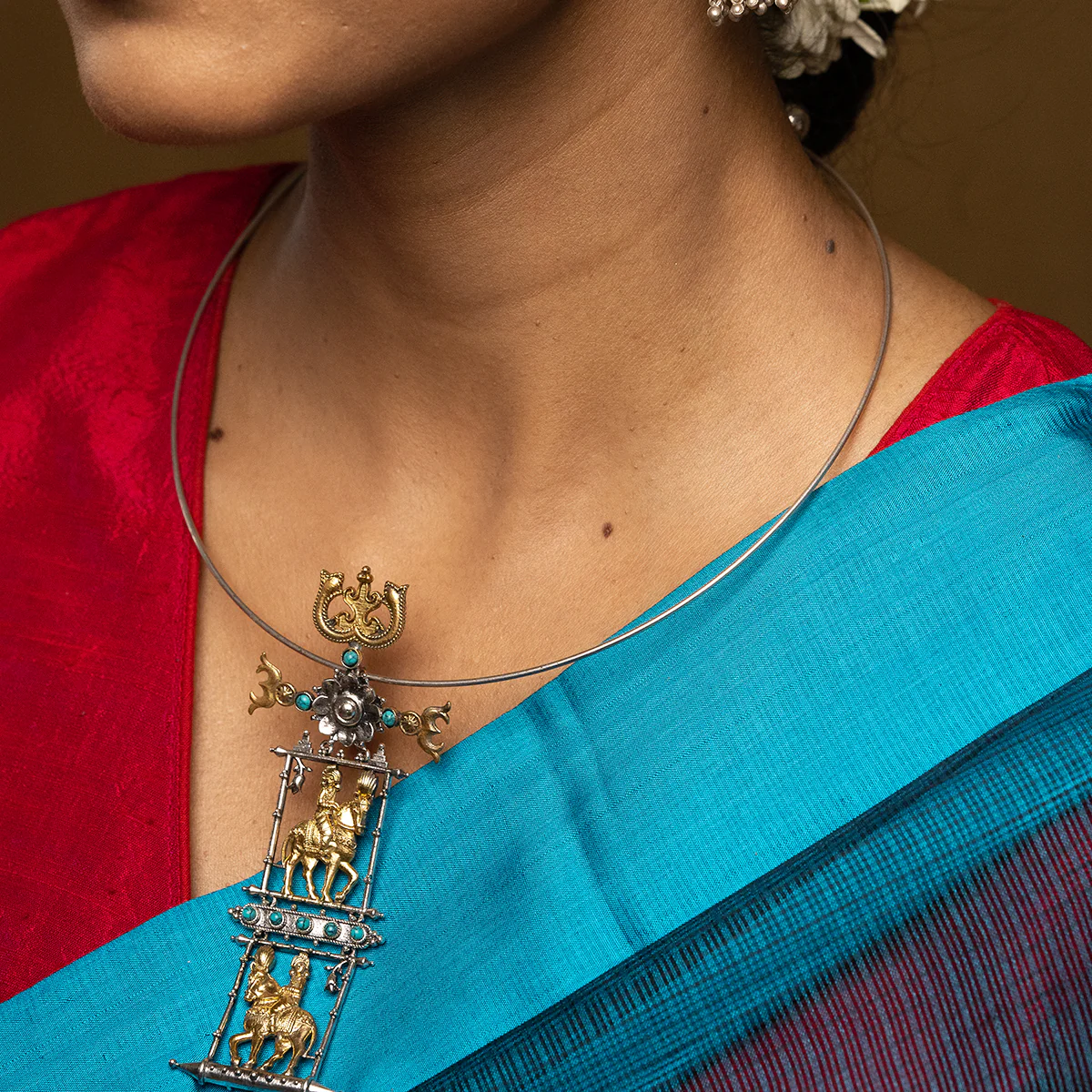 Ashwa Rohak Silver Pendant Hasli by MOHA - Image 5
