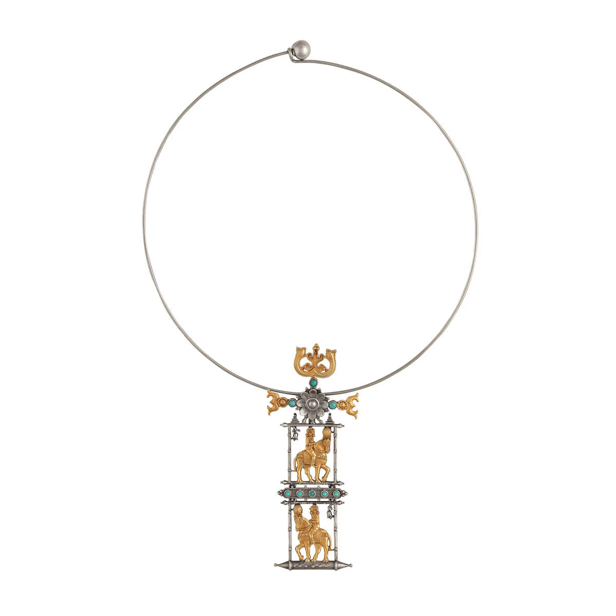 Ashwa Rohak Silver Pendant Hasli by MOHA - Image 7