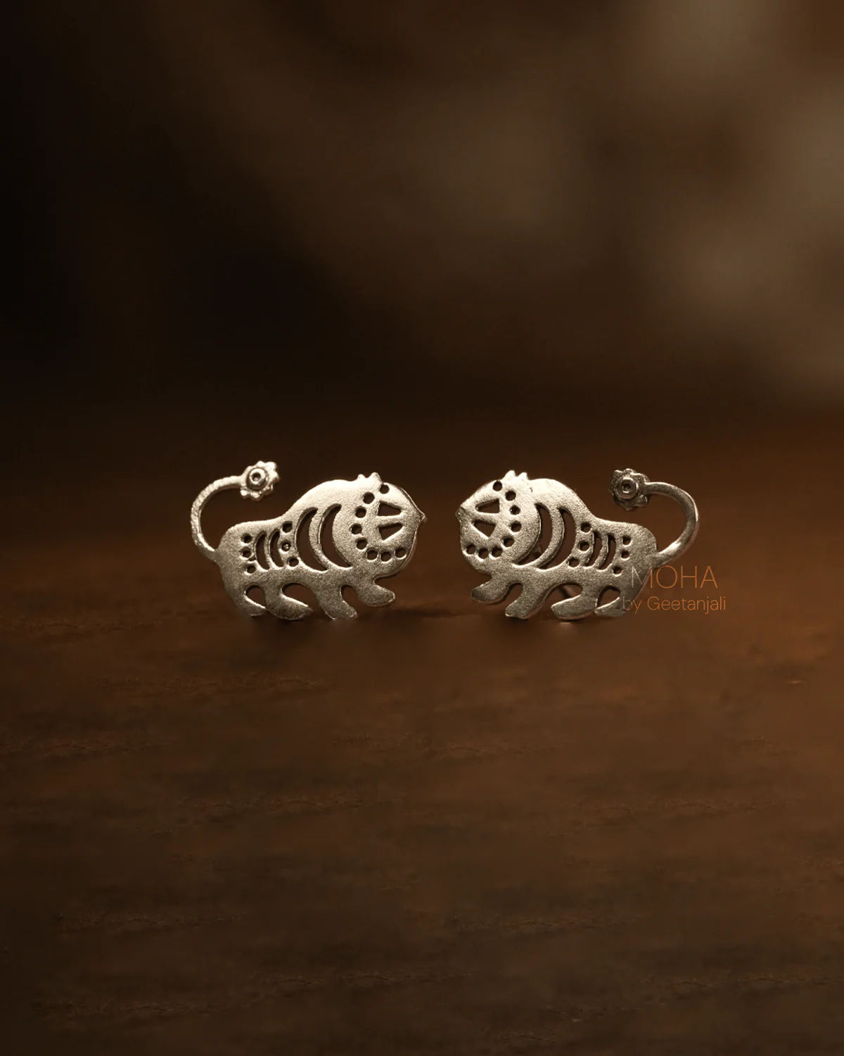 Baagh Silver Studs by MOHA - Image 2