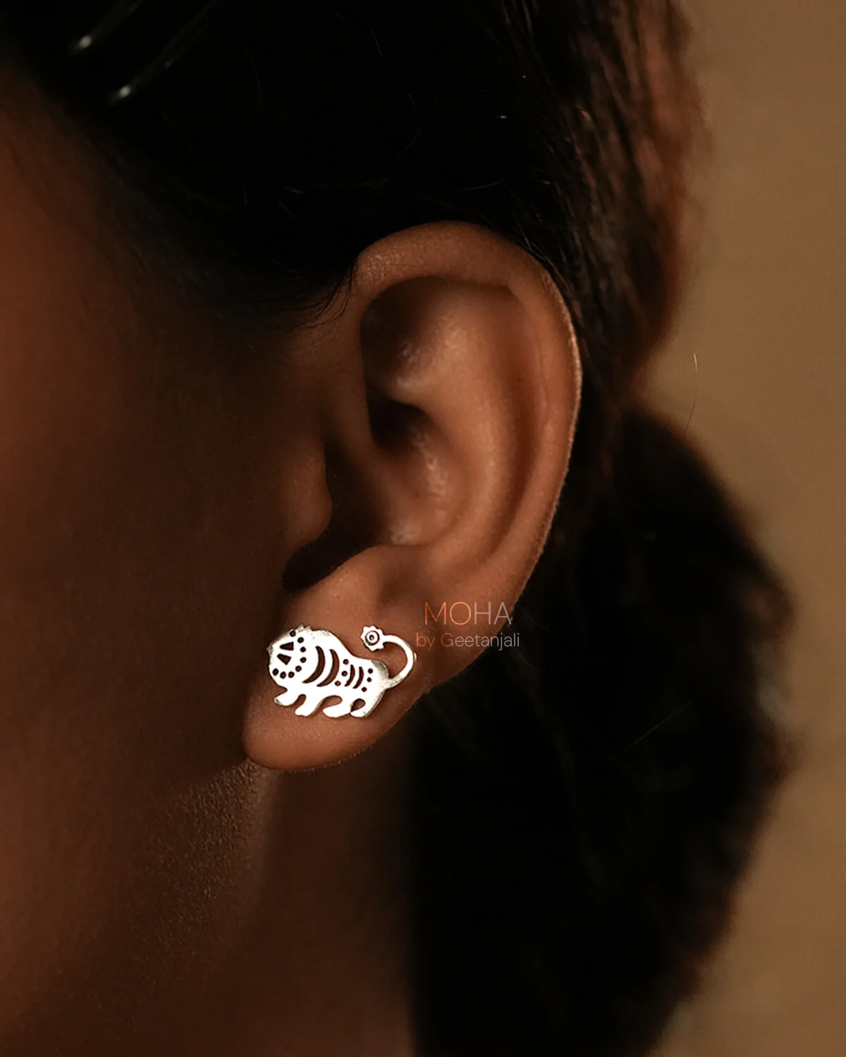 Baagh Silver Studs by MOHA - Image 3