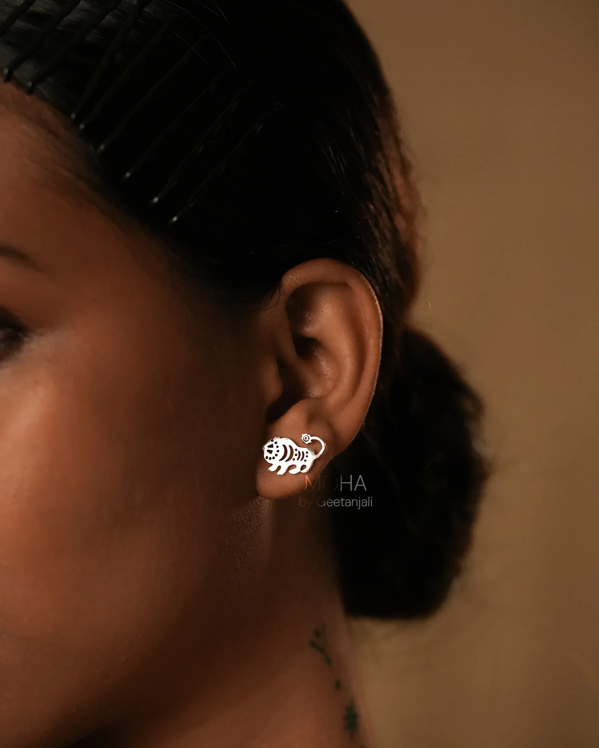 Baagh Silver Studs by MOHA - Image 4