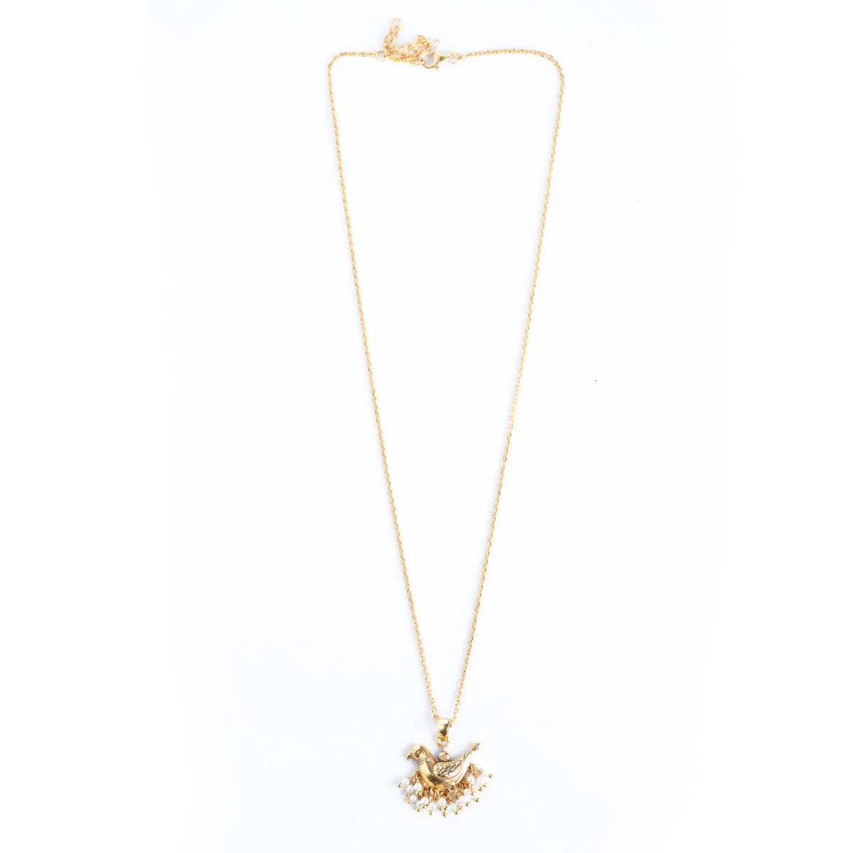 Baby Sarika Silver Chain Pendant [Gold Plated] By MOHA - Image 5