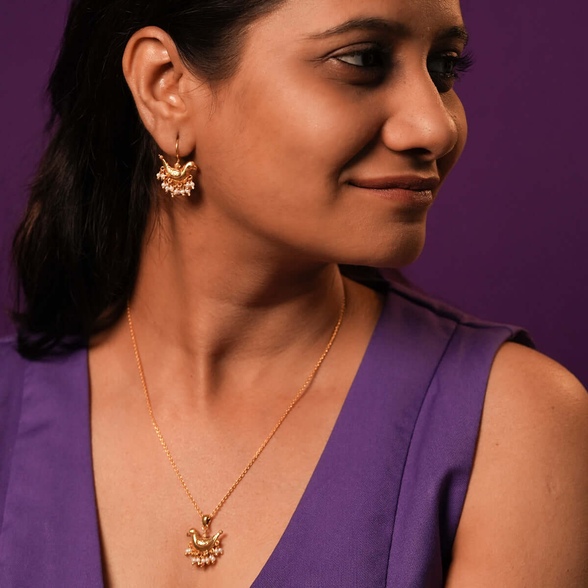 Baby Sarika Silver Pendant Gold Plated by MOHA (Only Pendant) - Image 6