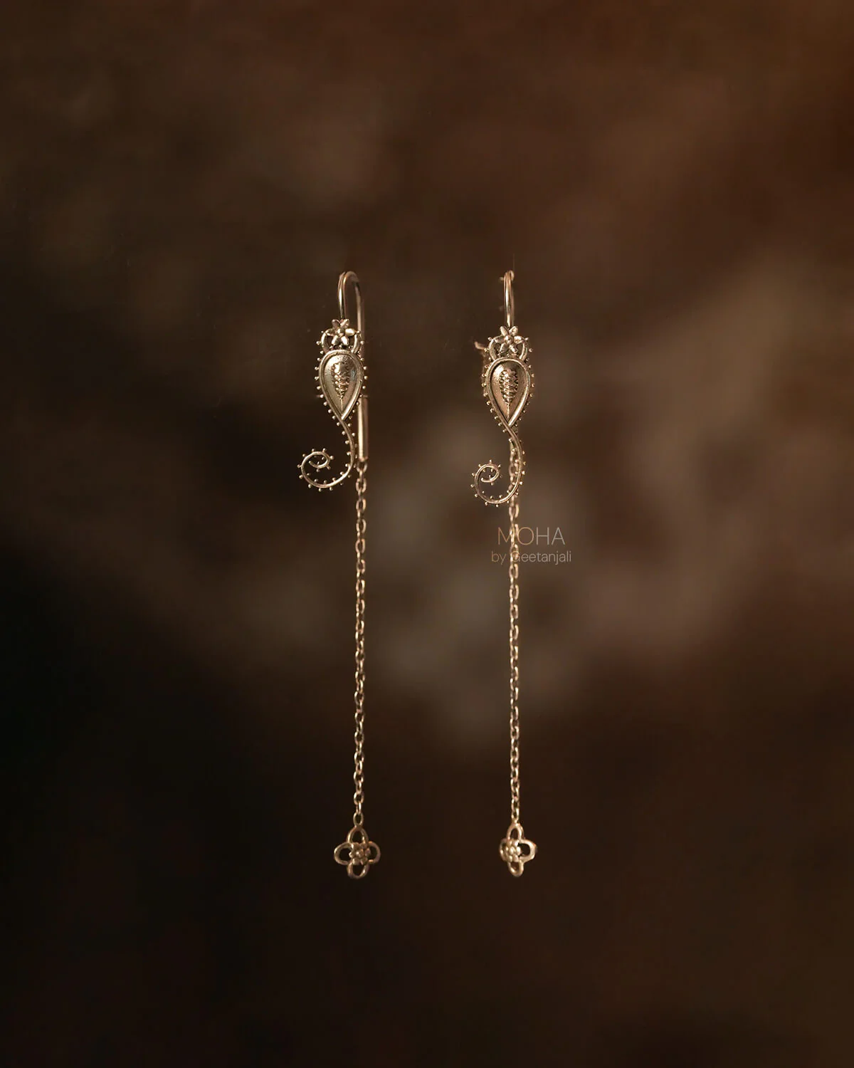 Bichchhu Silver Sui Dhaga Earrings by MOHA