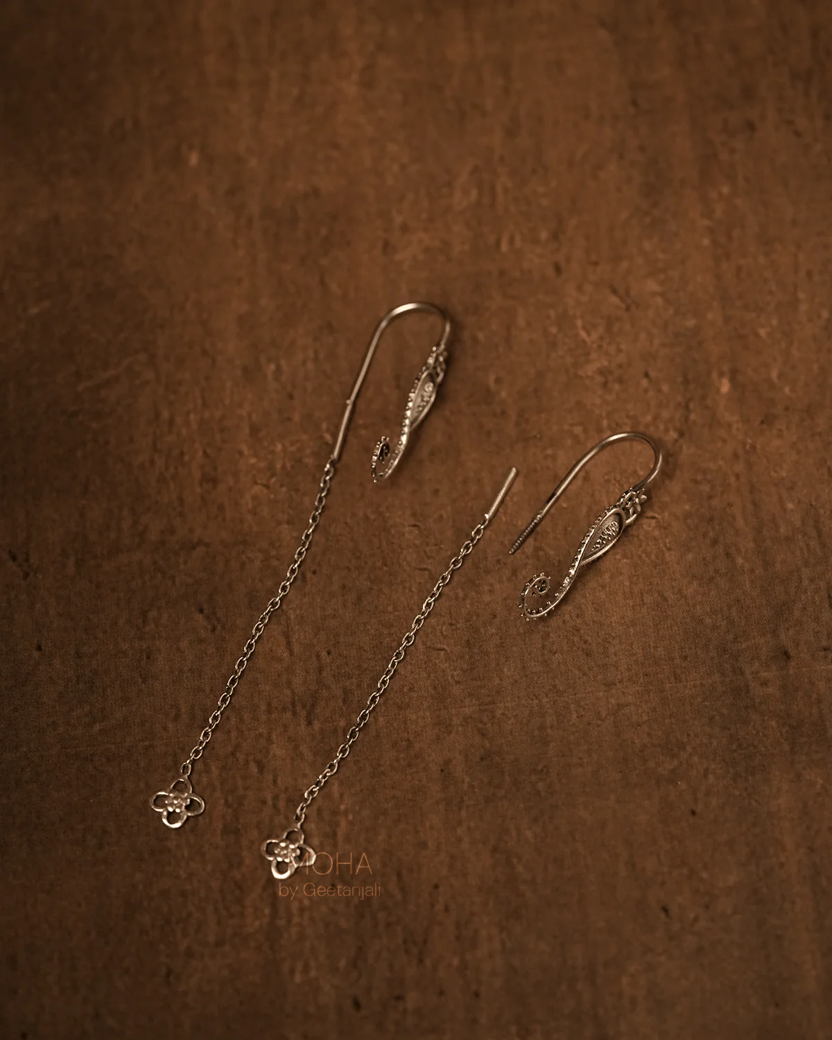 Bichchhu Silver Sui Dhaga Earrings by MOHA - Image 5