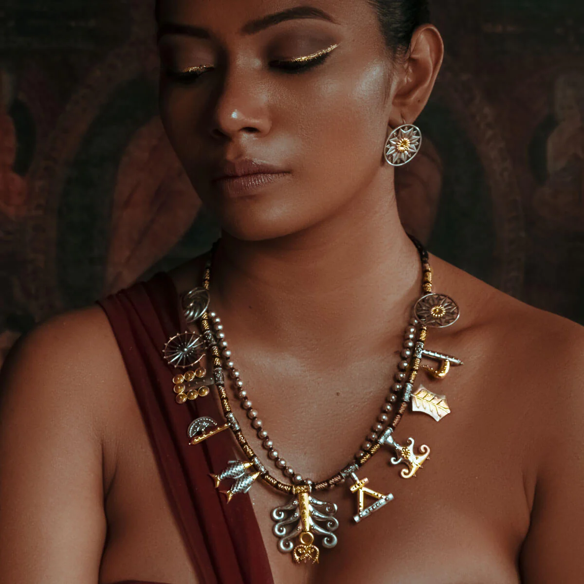 Bodhi Mangala Necklace [Dual Toned] by MOHA - Image 4