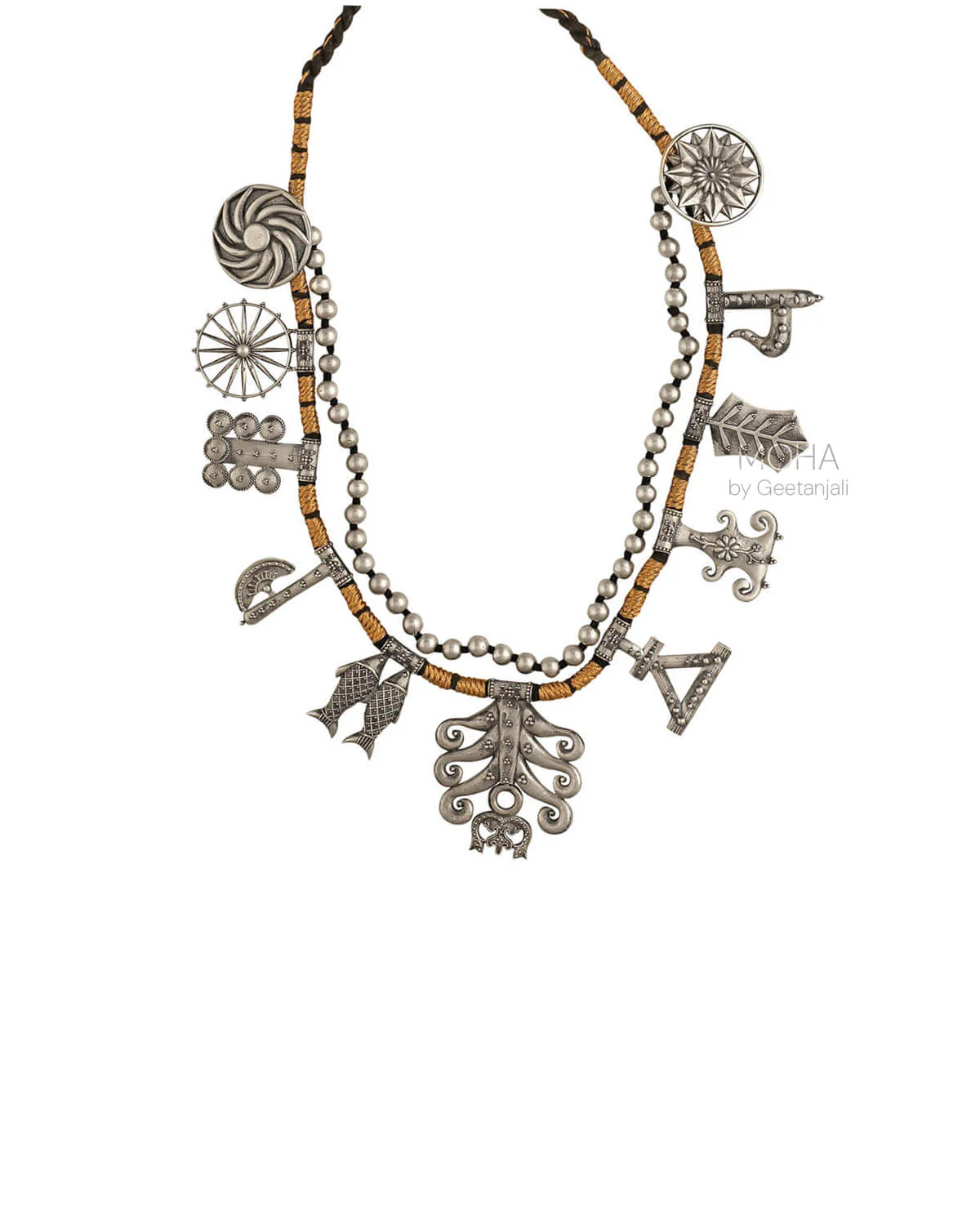 Bodhi Mangala Silver Necklace by MOHA