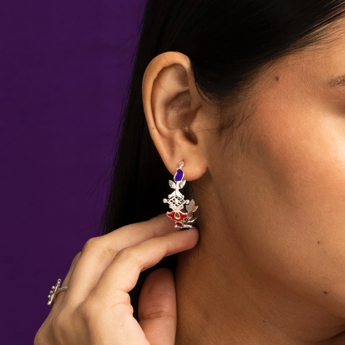 Buti Hoop Silver Earrings By Moha - Image 7