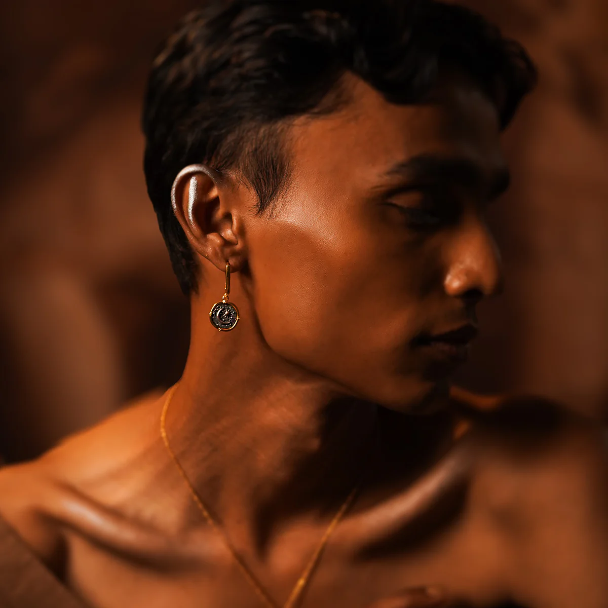 Celestial Duo Silver Earrings by MOHA - Image 4