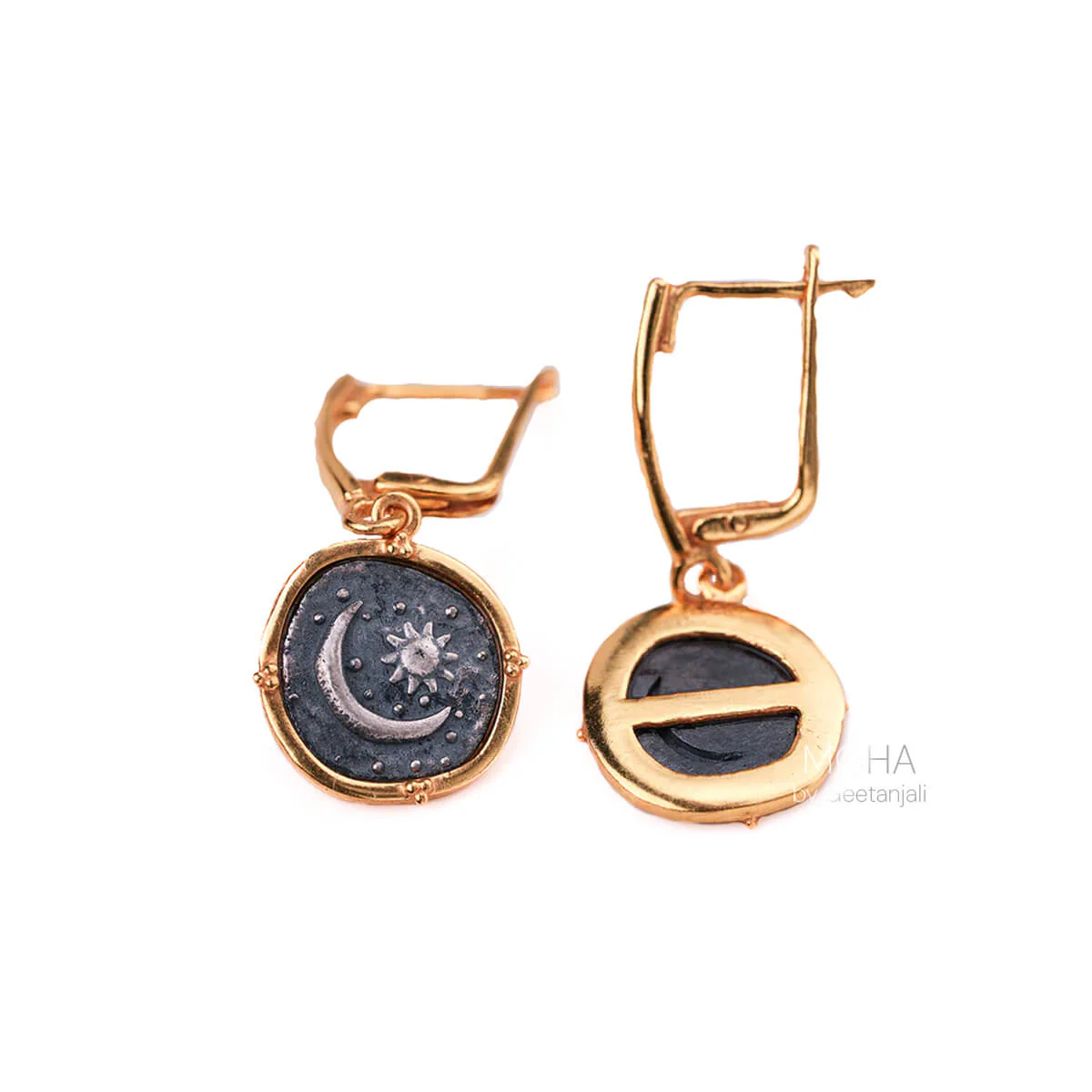 Celestial Duo Silver Earrings by MOHA - Image 5