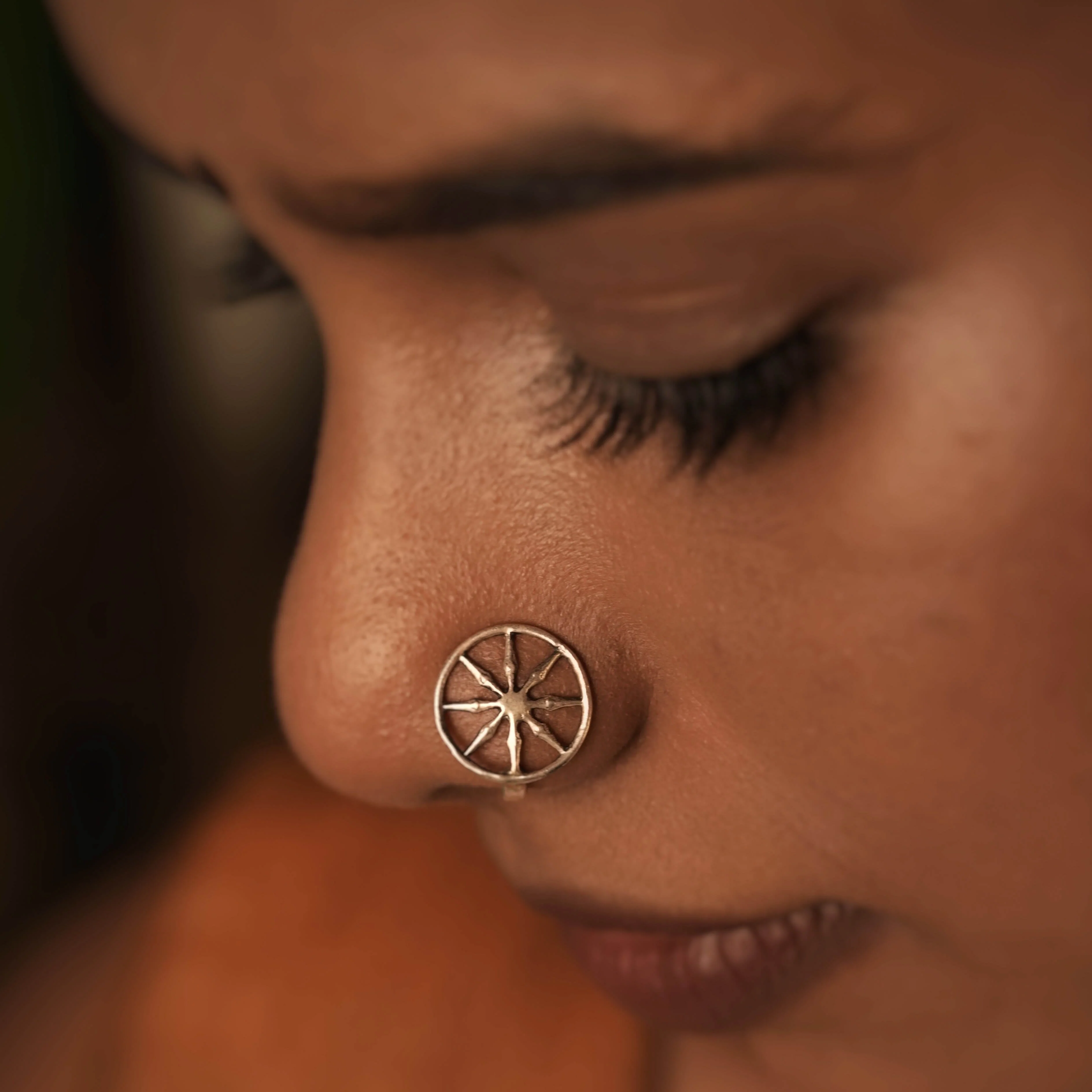 Chakra Silver Nose Pin by MOHA - Image 8