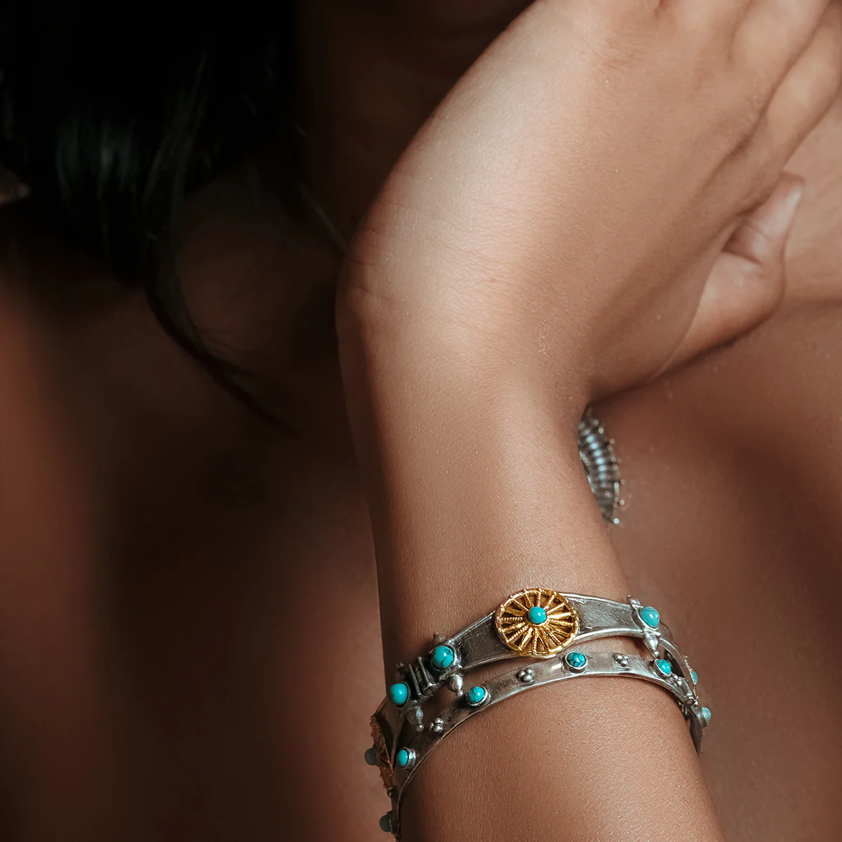 Chakra Valaya Silver Bangle by MOHA - Image 3