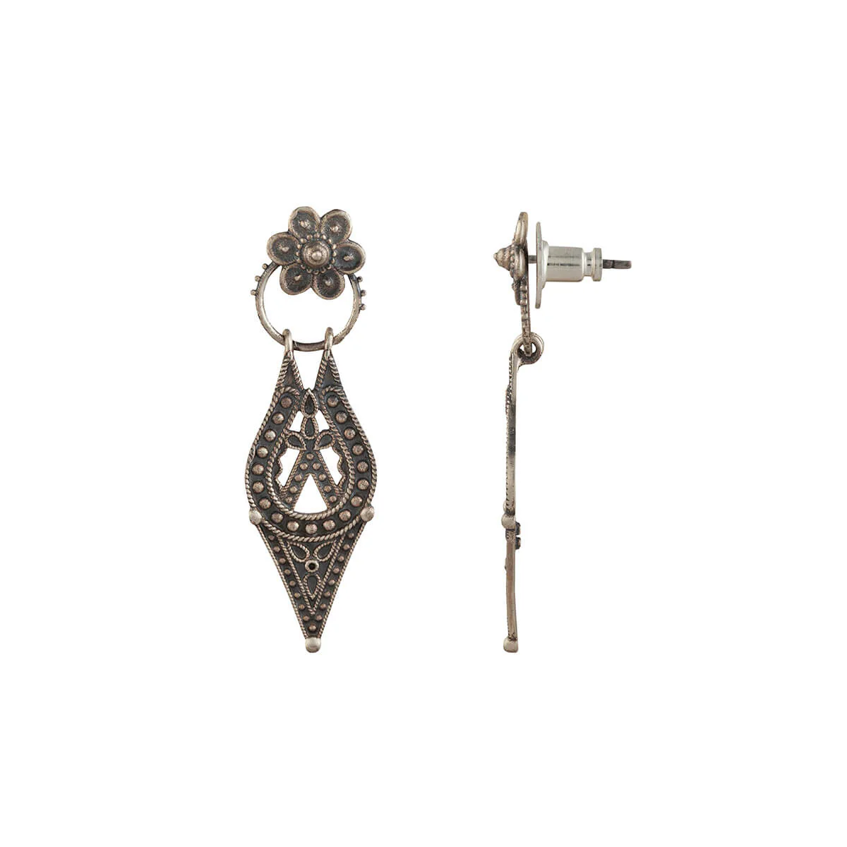 Chamba Silver Earrings (Small) by MOHA - Image 3