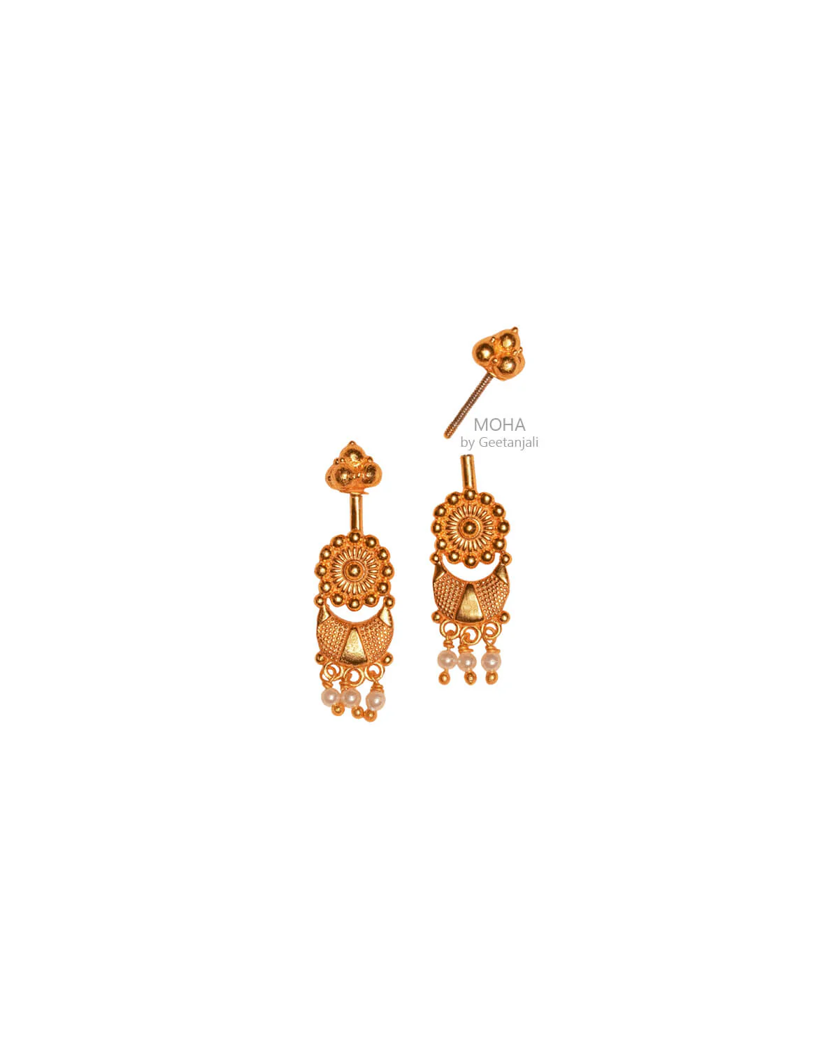Chandra Phool Silver Bugadi (Gold Plated) by MOHA - Image 3