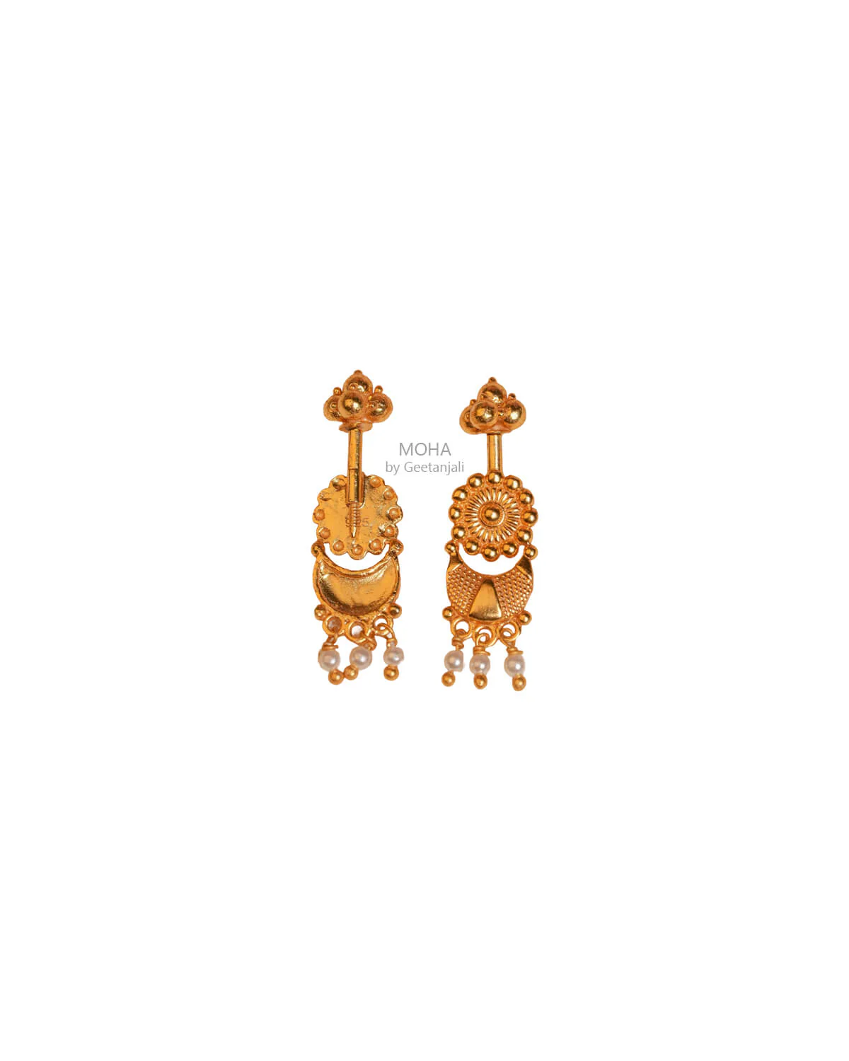 Chandra Phool Silver Bugadi (Gold Plated) by MOHA - Image 4