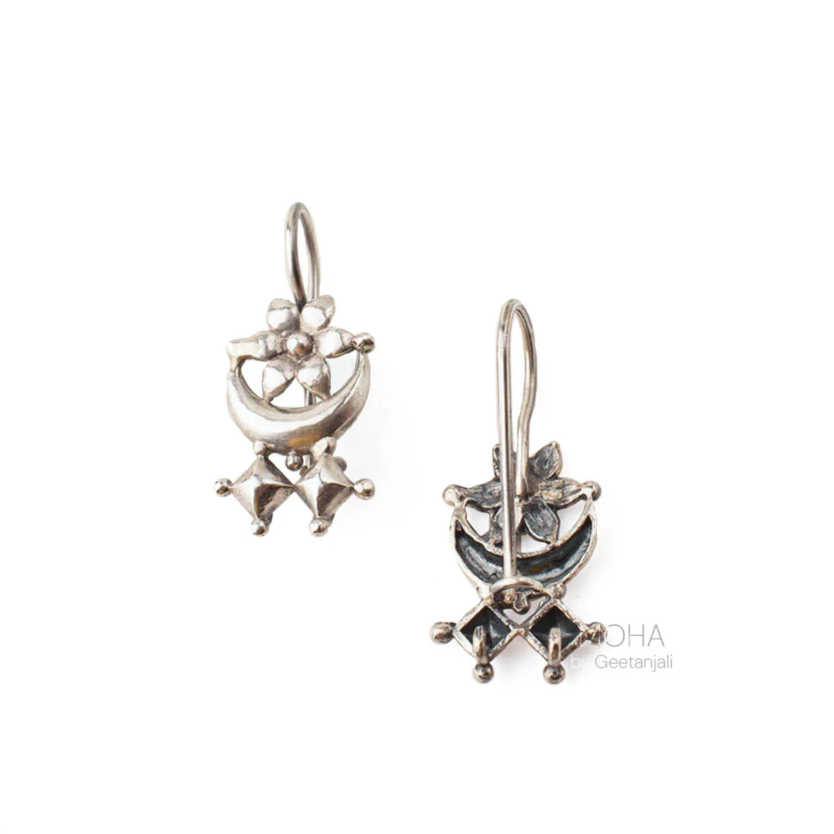 Chandra Silver Bugadi Earrings by MOHA - Image 4