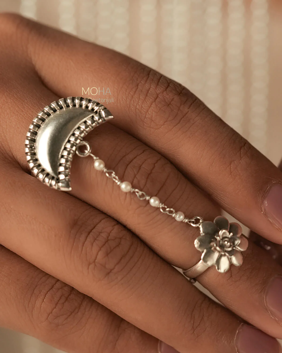 Chandrakor Silver Finger Ring by MOHA - Image 3