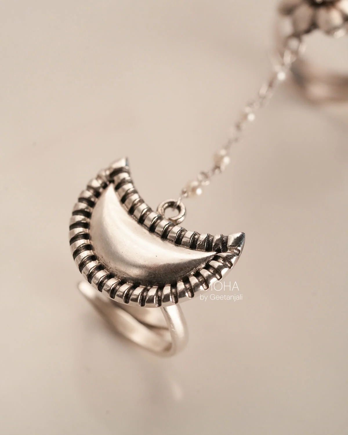 Chandrakor Silver Finger Ring by MOHA - Image 5