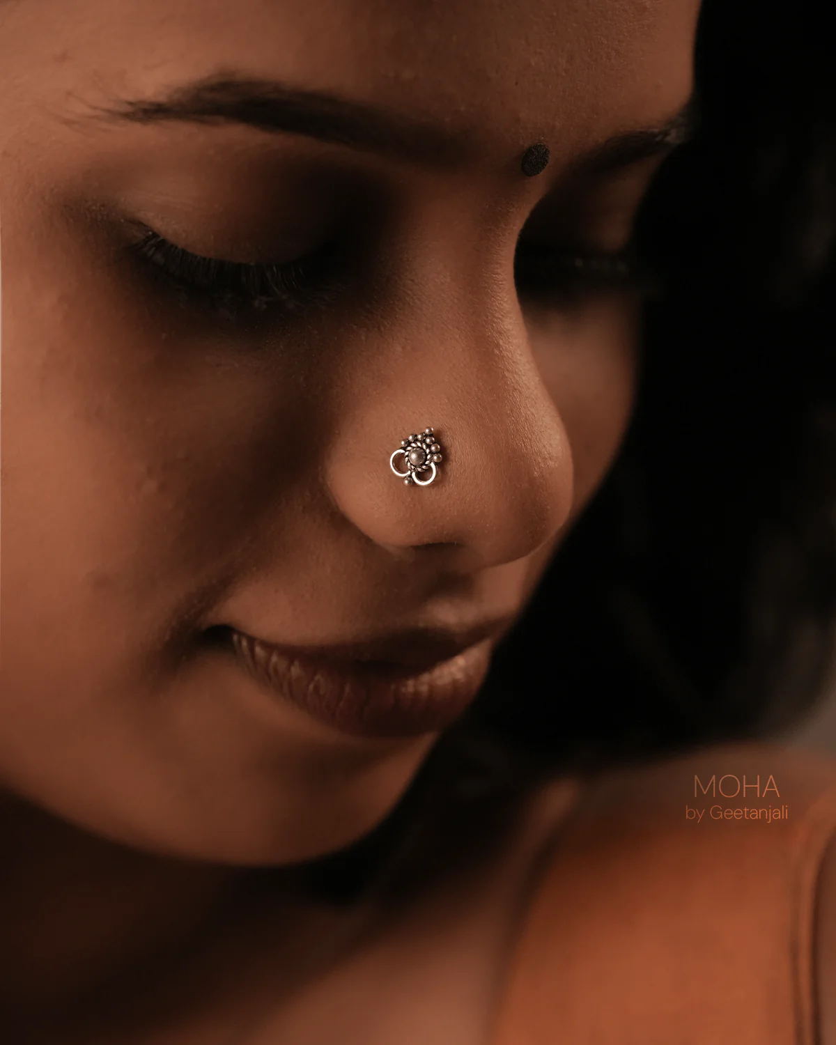 Chhavi Silver Nosepin by MOHA - Image 5