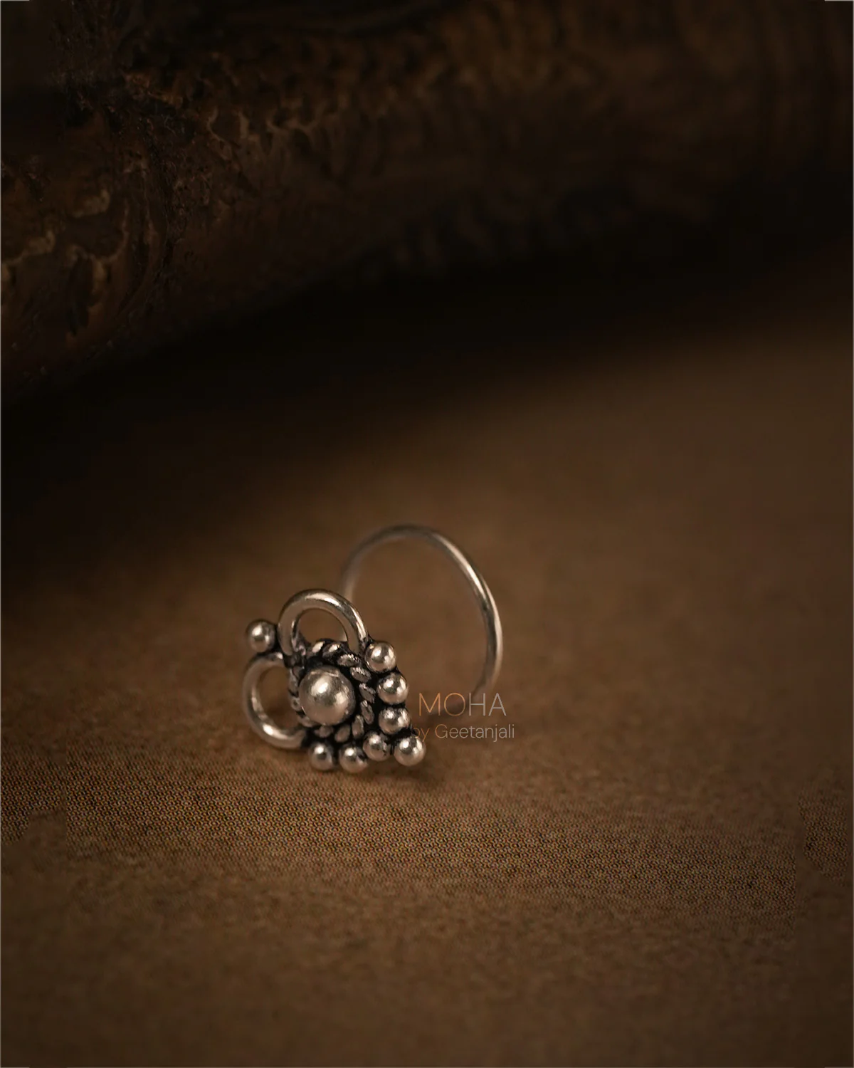Chhavi Silver Nosepin by MOHA - Image 6