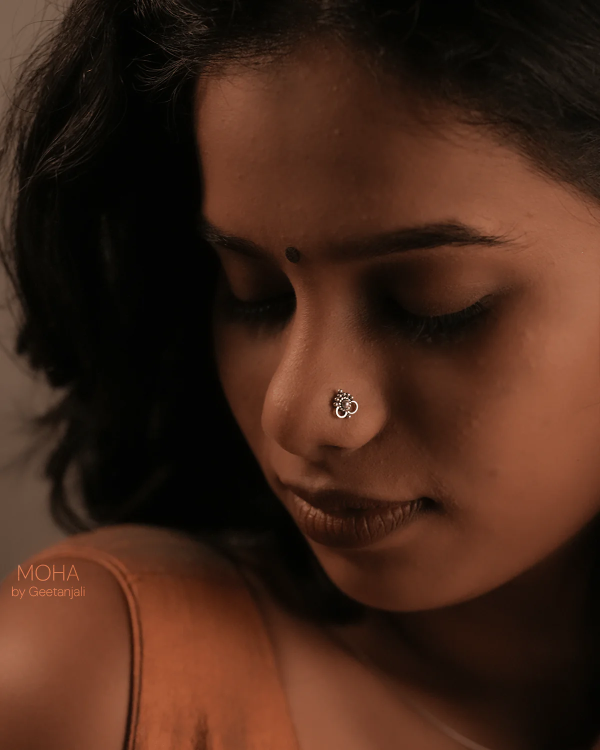 Chhavi Silver Nosepin by MOHA - Image 7