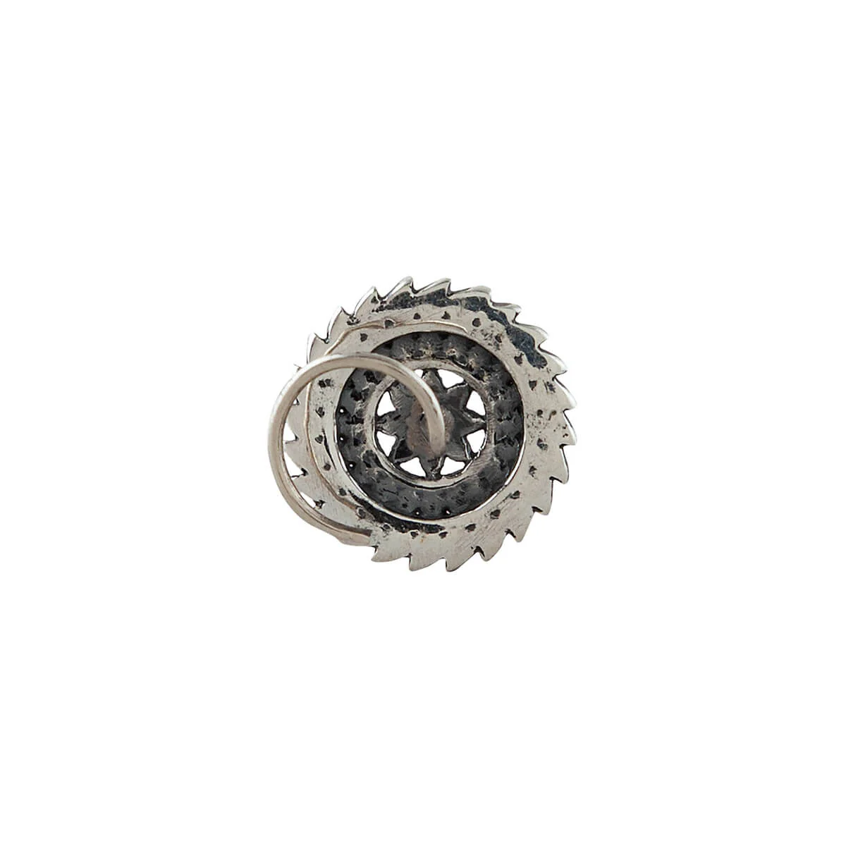 Delicate Floral Circle Silver Nose Pin by MOHA - Image 4