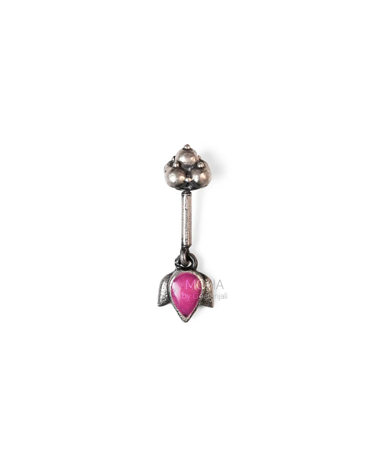 Dhara Silver Bugadi (Pink) by MOHA - Image 5