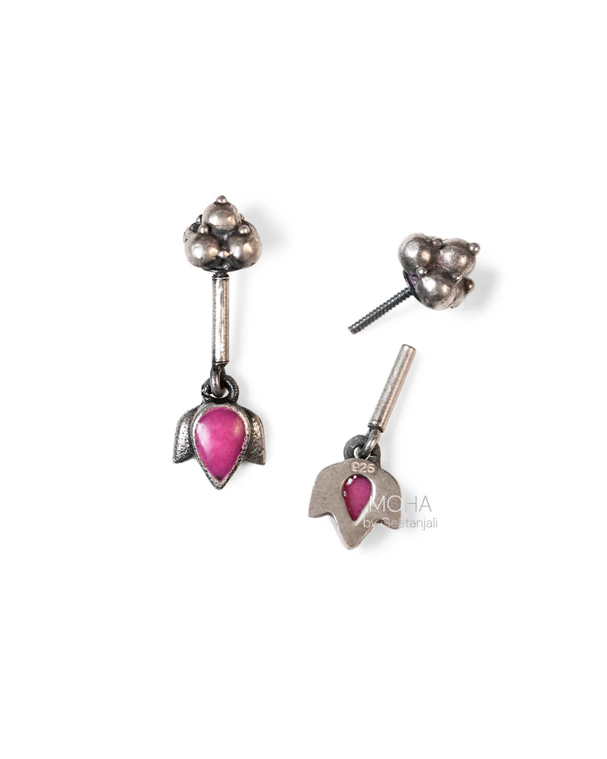 Dhara Silver Bugadi (Pink) by MOHA - Image 6
