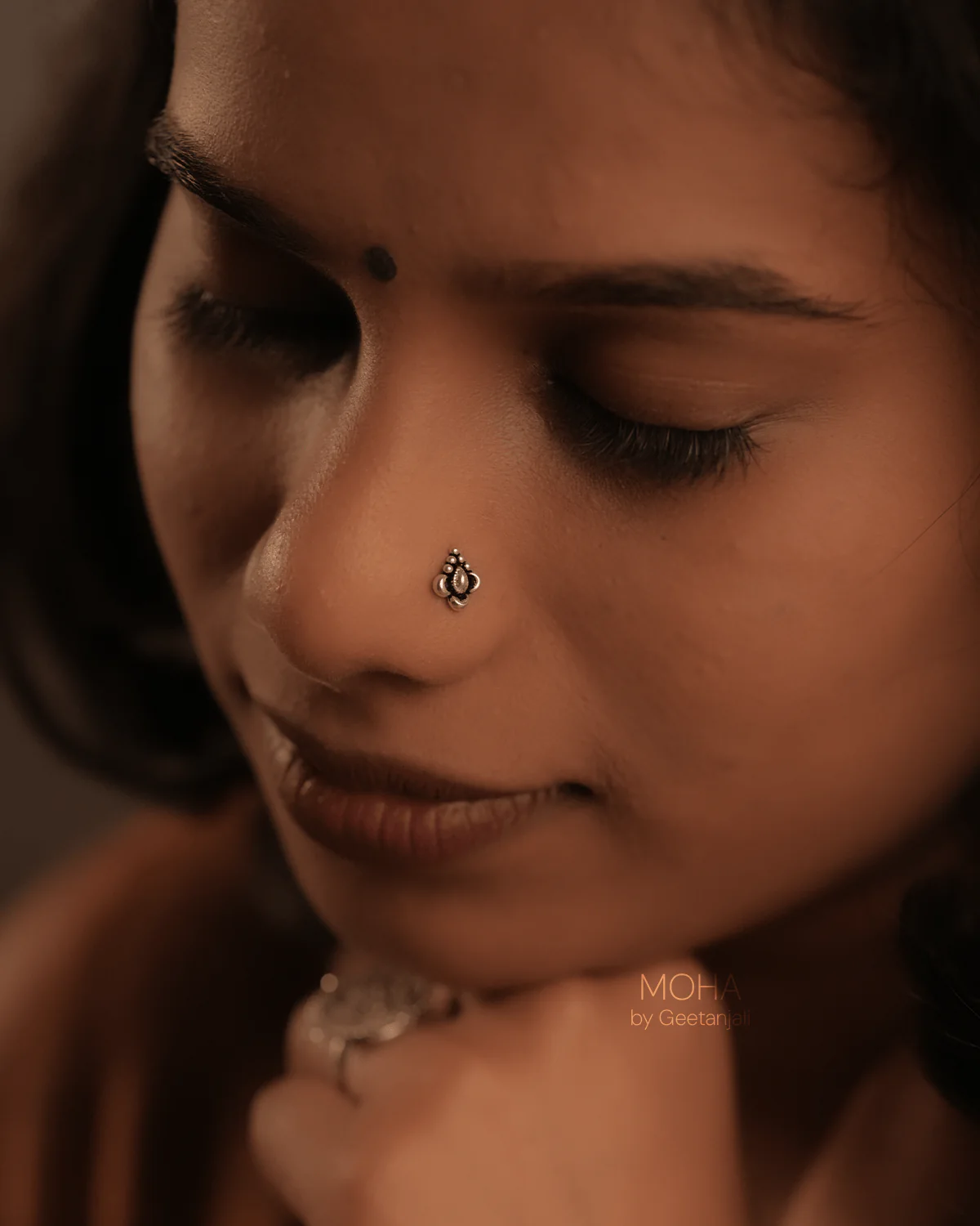 Dhriti Silver Nosepin by MOHA - Image 7
