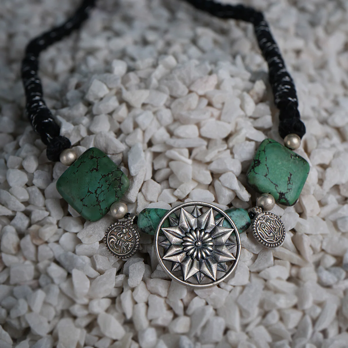 Droma Turquoise Silver Necklace by MOHA - Image 2
