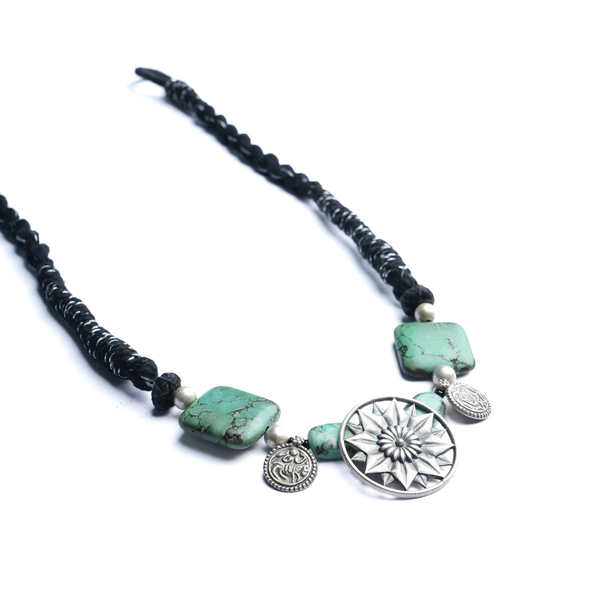 Droma Turquoise Silver Necklace by MOHA - Image 7
