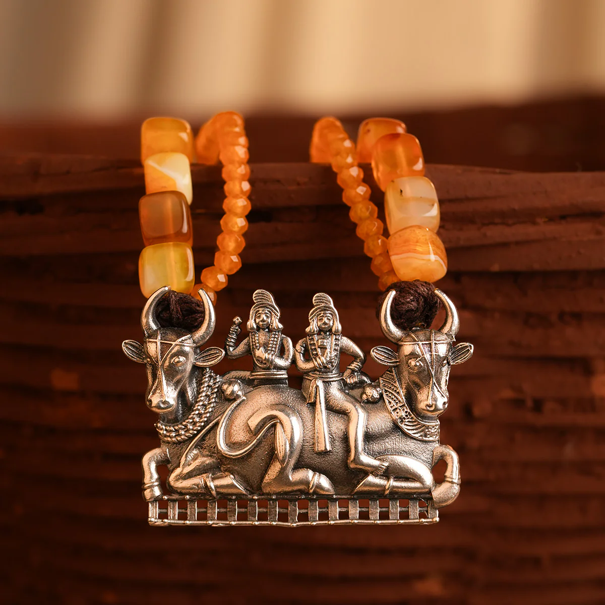 Dwarpal Silver Necklace by MOHA - Image 2
