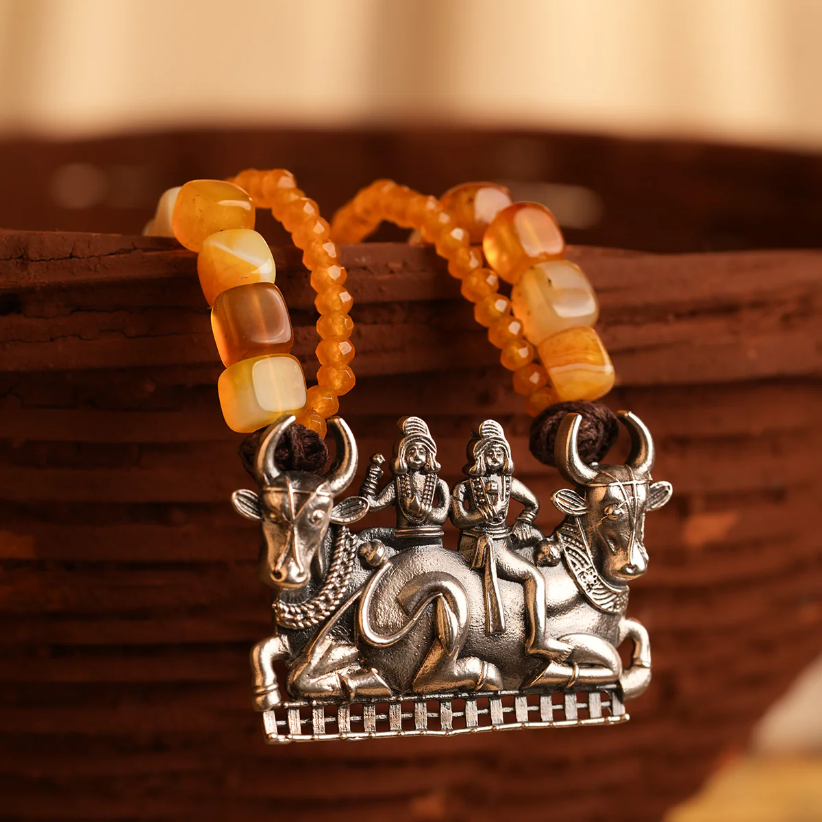 Dwarpal Silver Necklace by MOHA - Image 4
