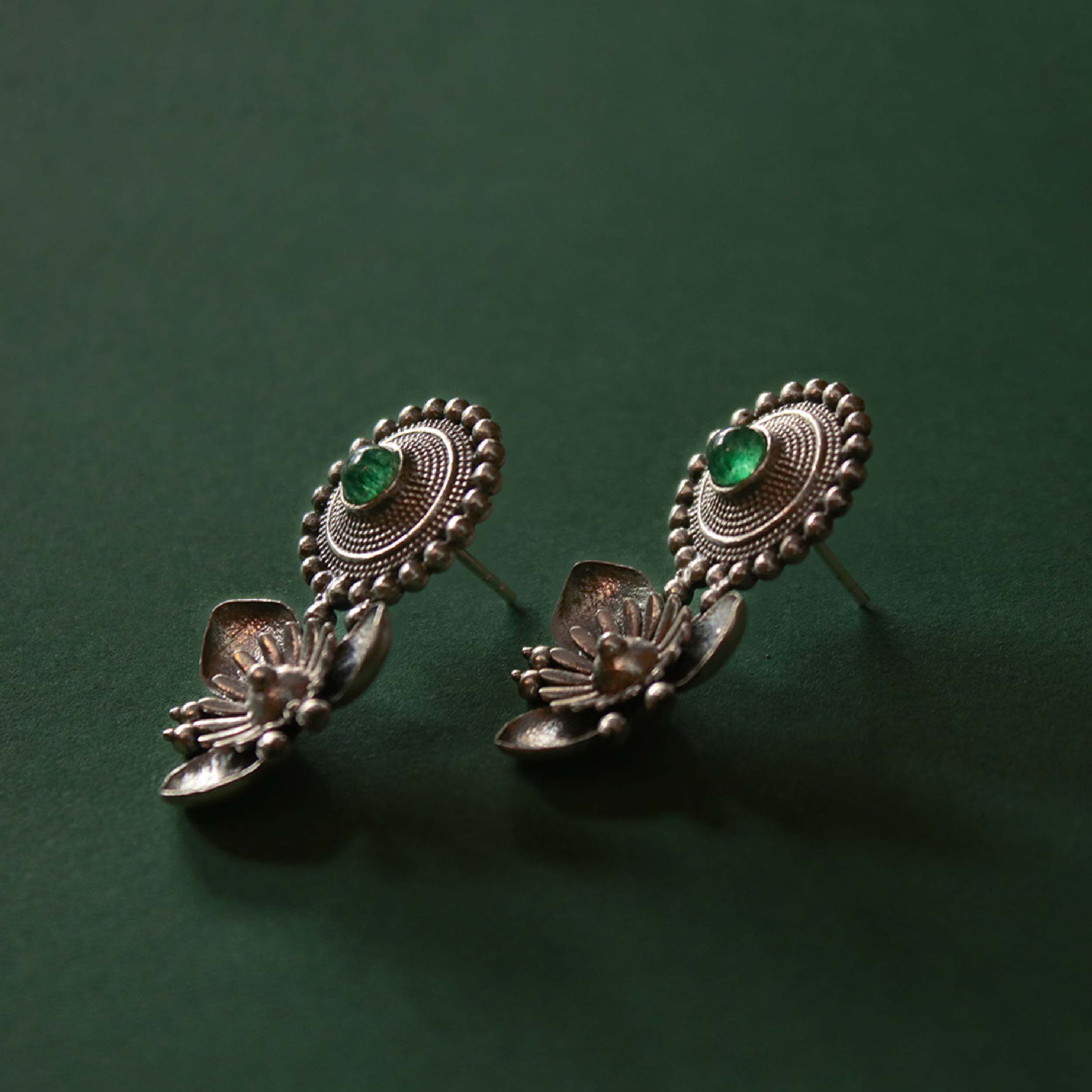 Triloki Abha Silver Stud Earrings by MOHA - Image 6