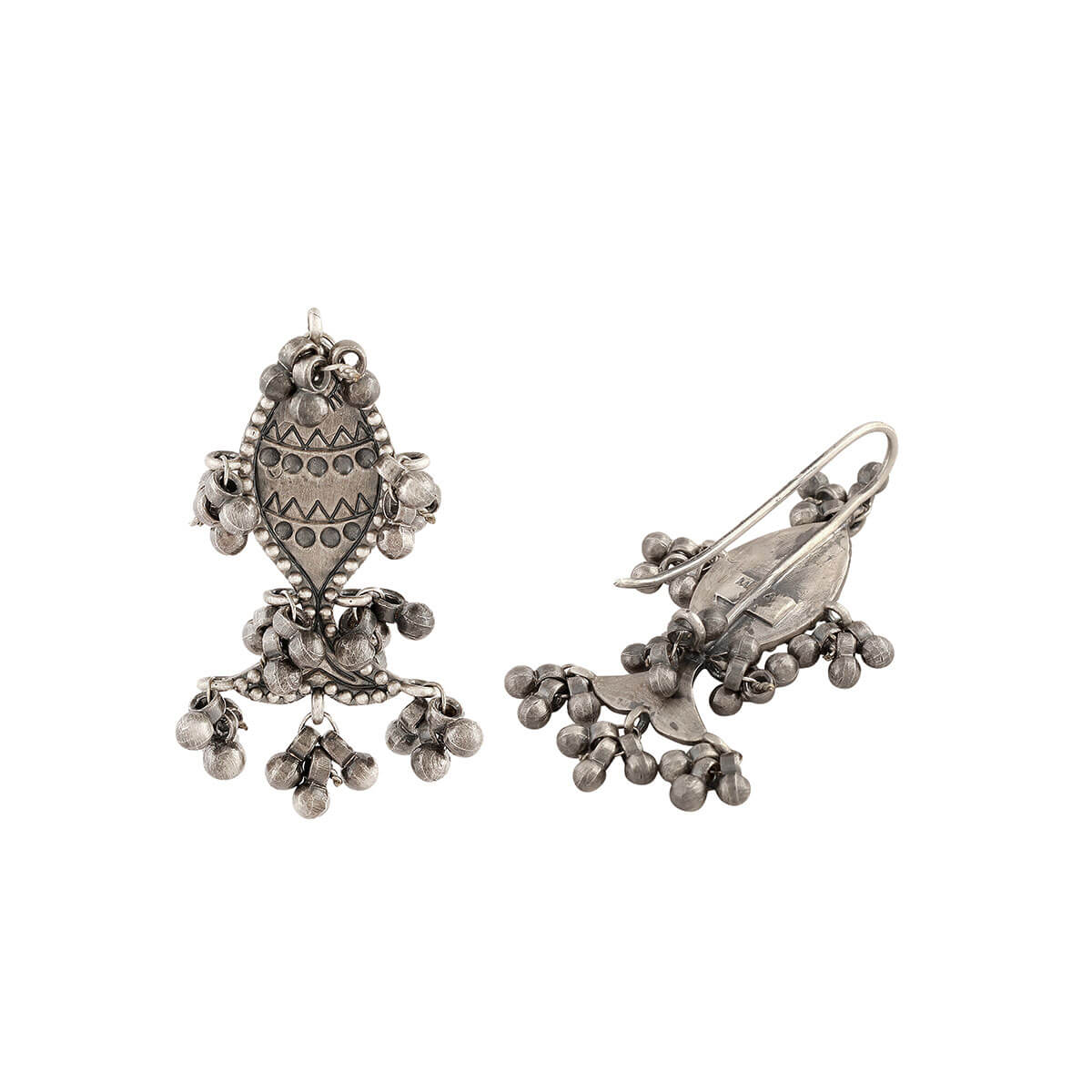 Fish Ghungroo Silver Earrings by Moha - Image 4