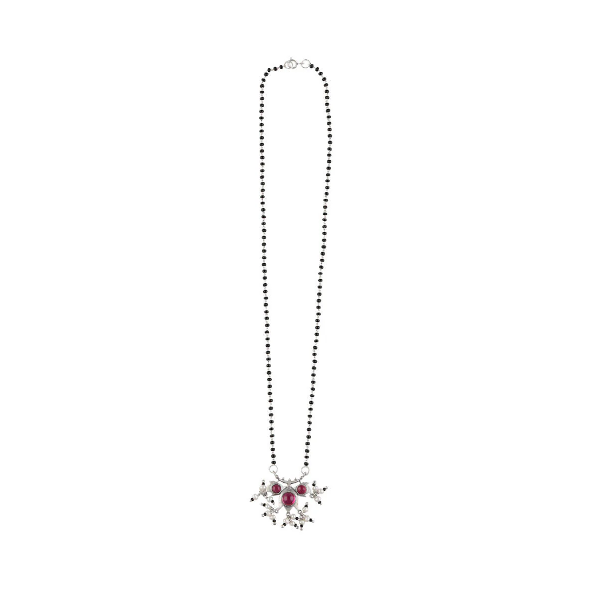 Floret Zirconia Silver Mangalsutra by MOHA - Image 5