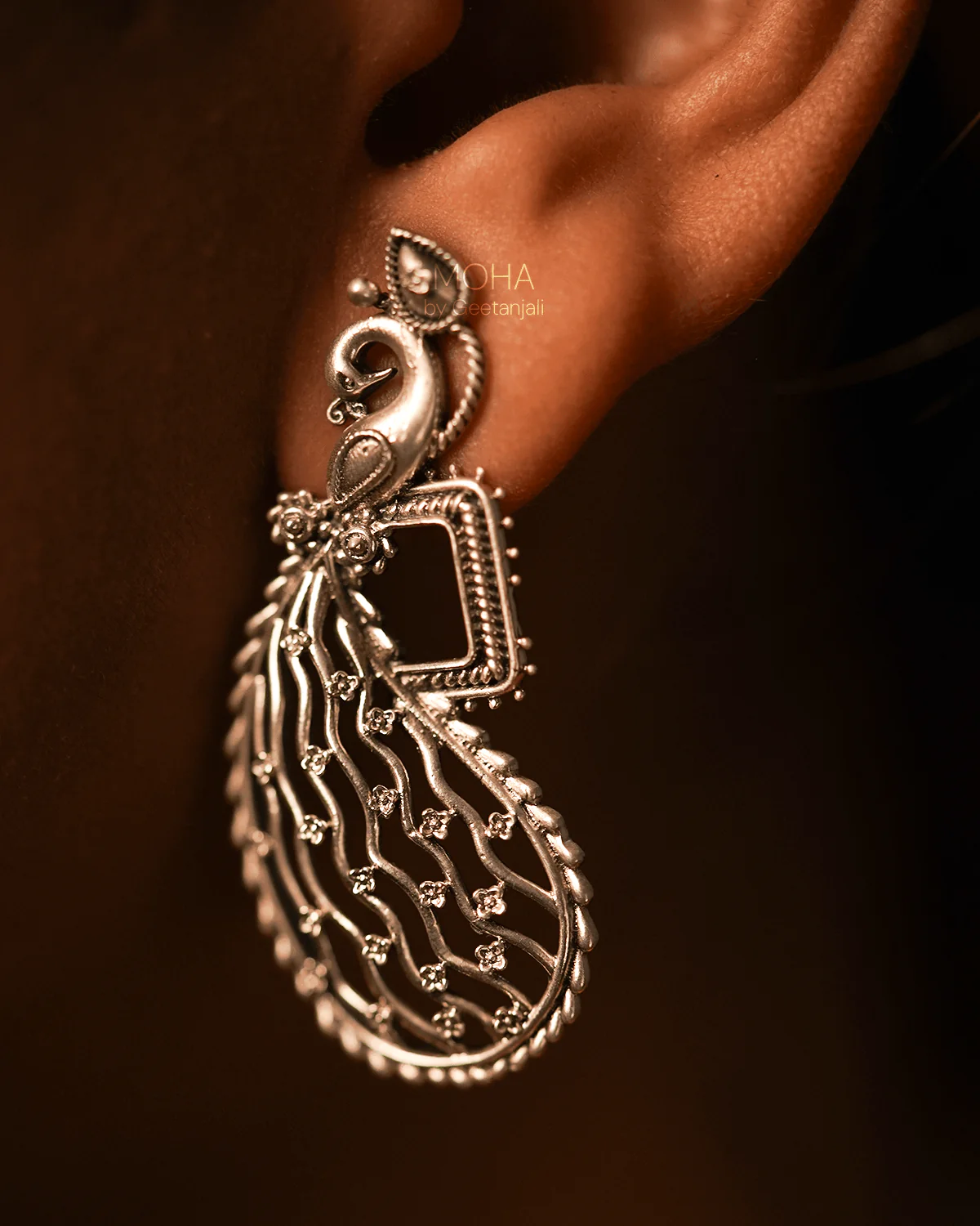 Futari Silver Stud Earrings by MOHA - Image 3
