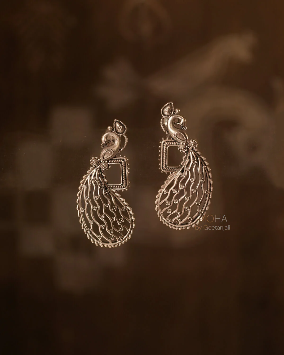 Futari Silver Stud Earrings by MOHA - Image 6