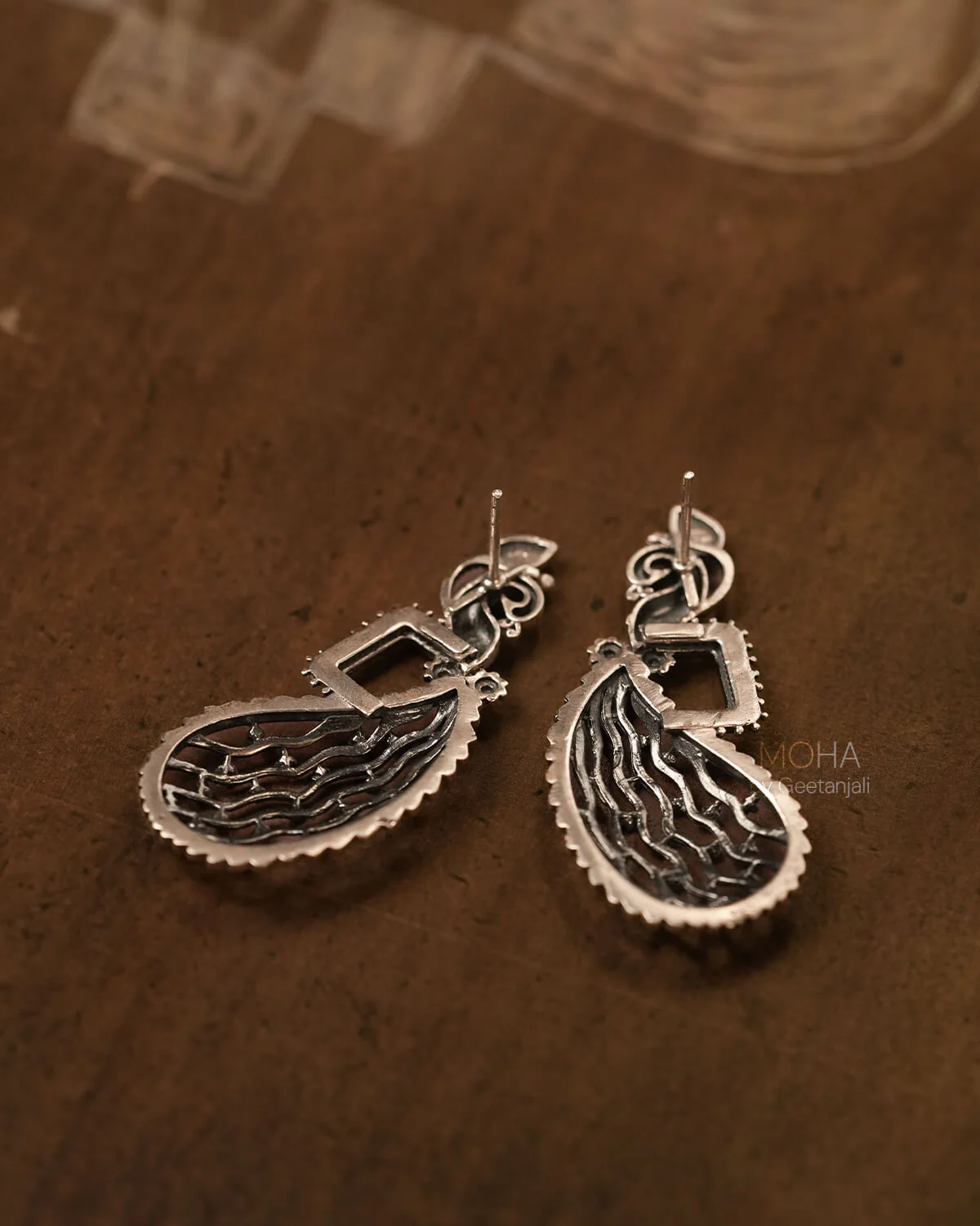 Futari Silver Stud Earrings by MOHA - Image 7