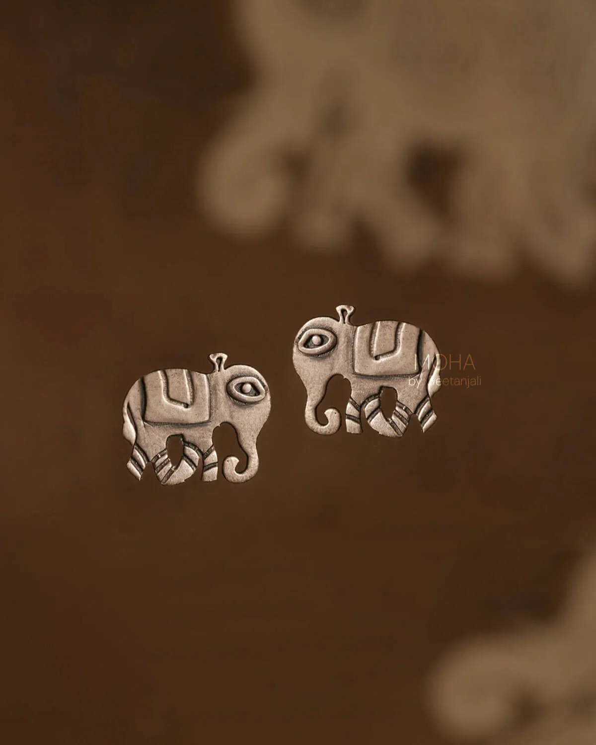 Gaja Silver Stud Earrings by MOHA