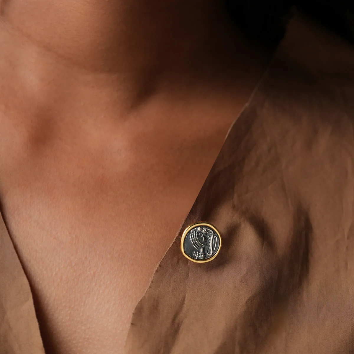 Gajapati Silver Brooch pin by MOHA - Image 5