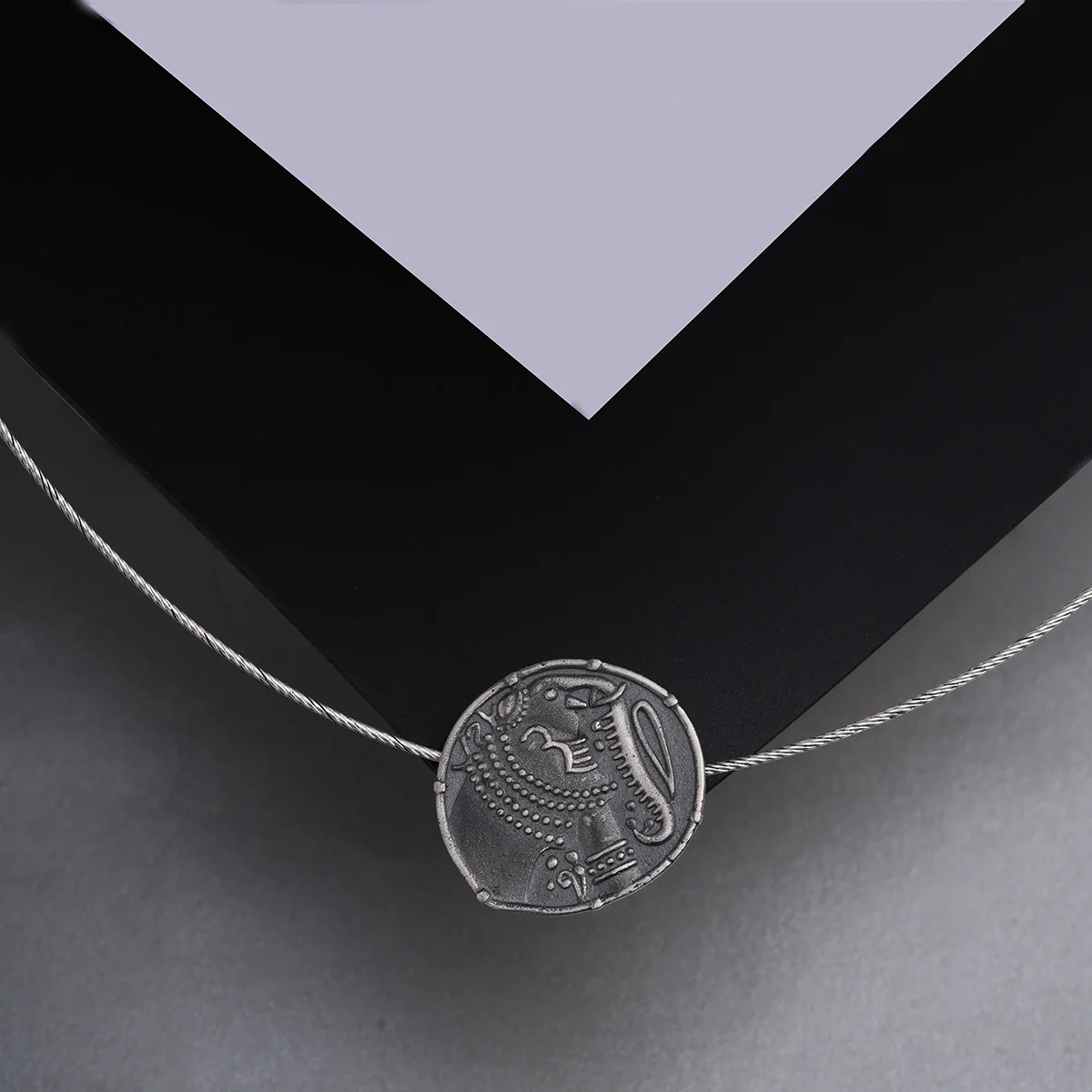 Gajapati Silver Pendant with Chain by MOHA - Image 5