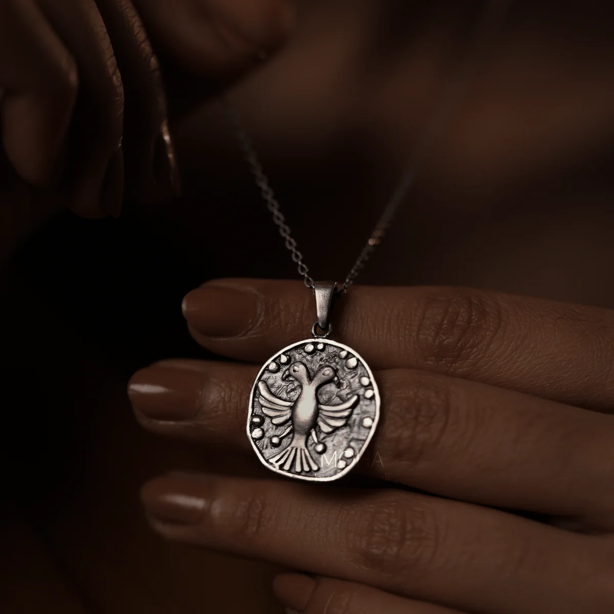 Gandaberunda Silver Pendant with Chain by MOHA - Image 2