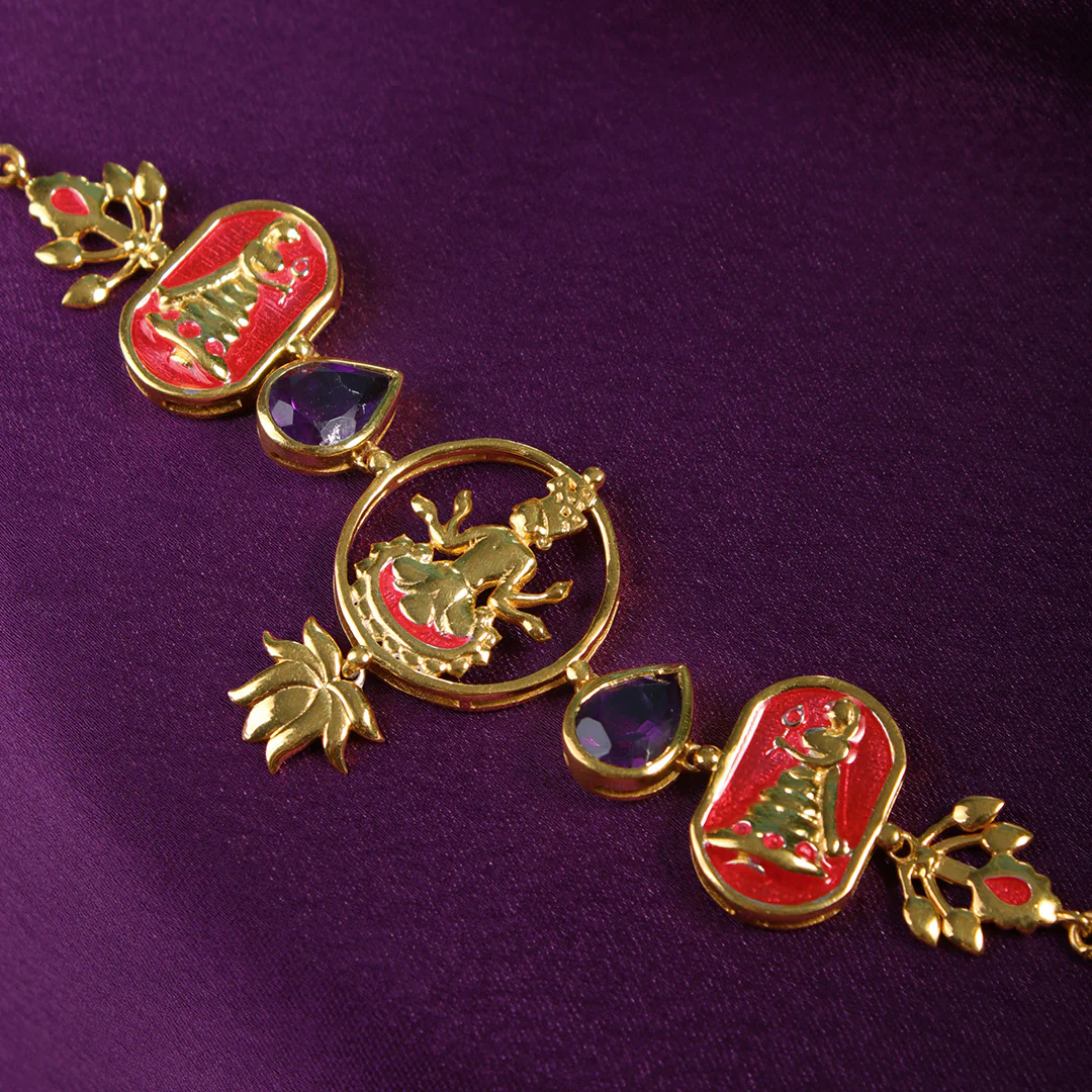 Gopi Krishna Silver Choker Necklace By Moha - Image 3